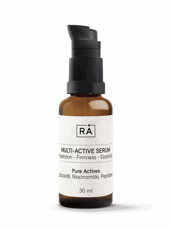 Multi active serum. Serum med ectoin, niacinamide og peptider for å øke fukt og dempe fine linjer og rynker