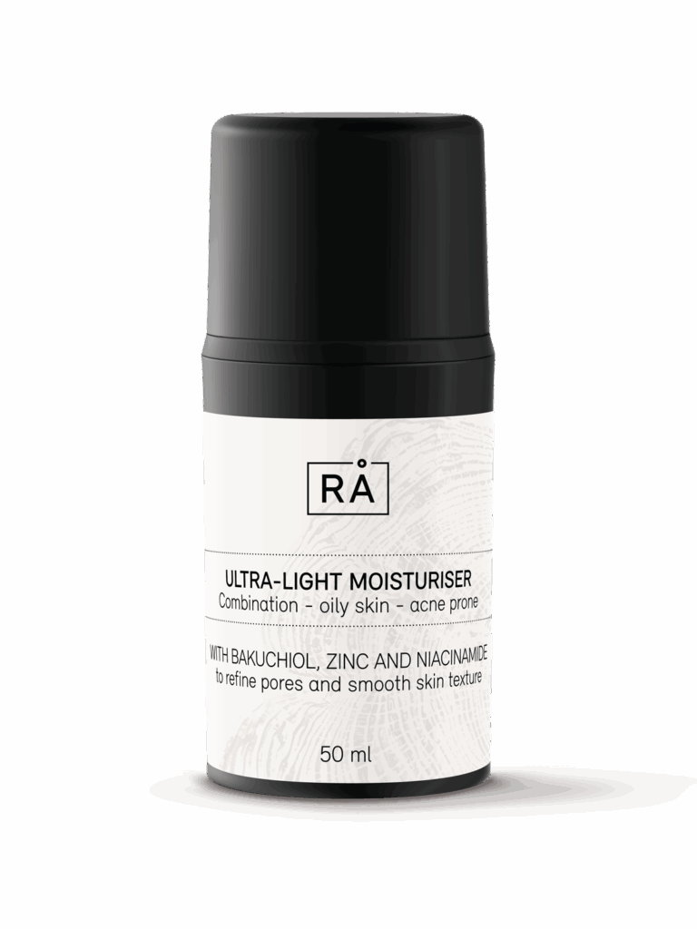 Light face cream with niacinamide, zinc and bakuchiol for combination to oily skin – Ultra-Light Moisturiser from RÅ Skincare.
