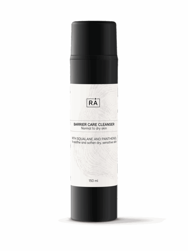 Mykgjørende rensemelk med niacinamide, squalane og panthenol som roer og mykgjør en sensitiv hud. Uten parfyme.