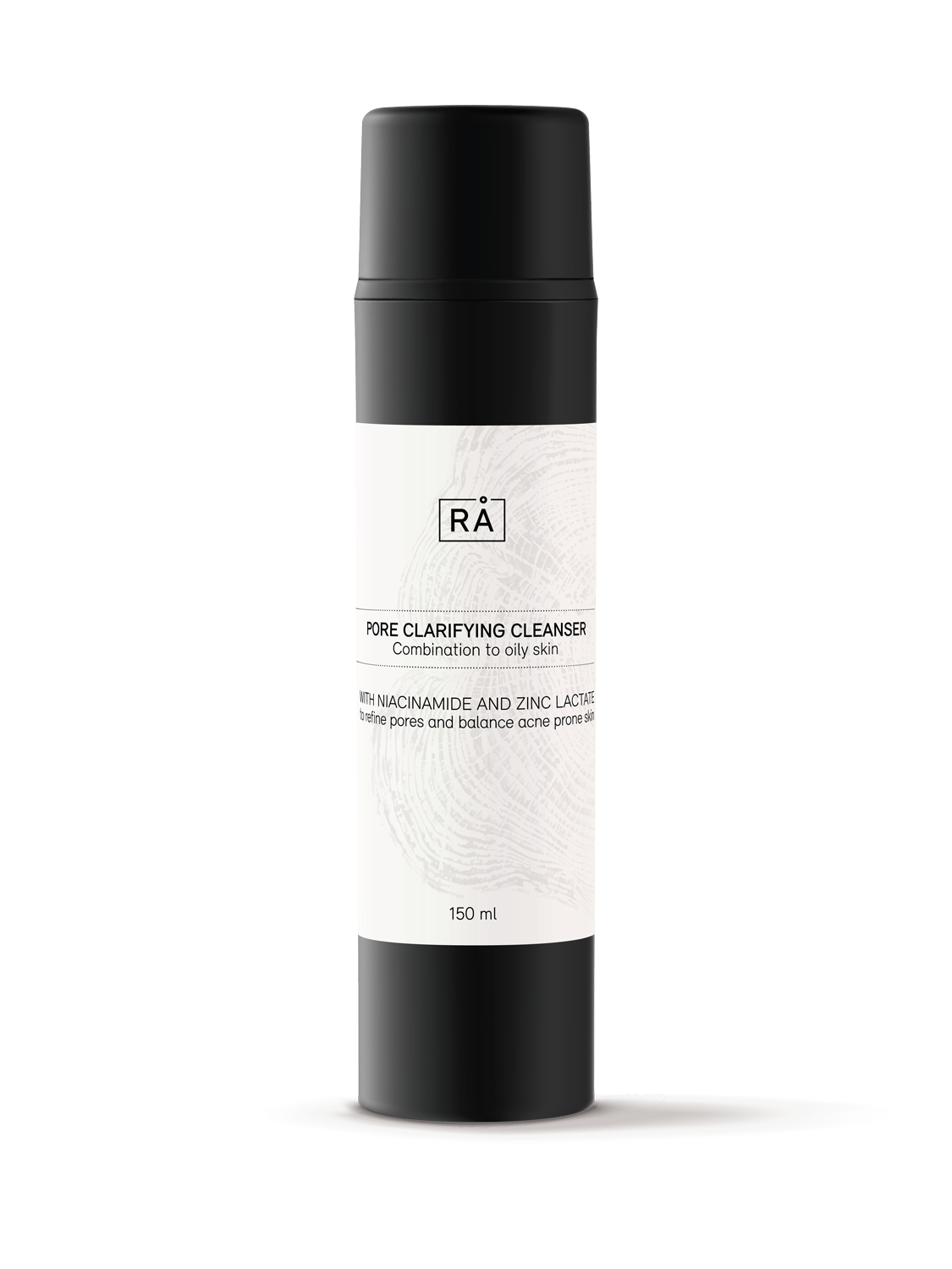Rens med niacinamide og zinc lactate som balanserer en kombinert til fet hud med kviser og tilstoppede porer.