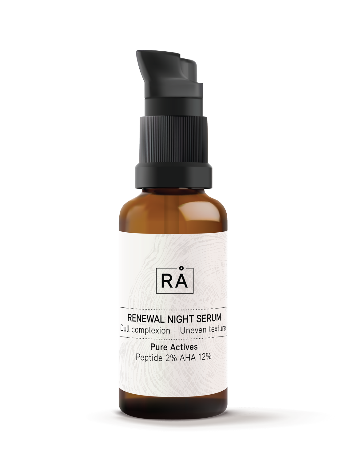 Serum med lavmollekylær hyaluronsyre, peptider og AHA som booster fukt og bedrer huden tekstur.