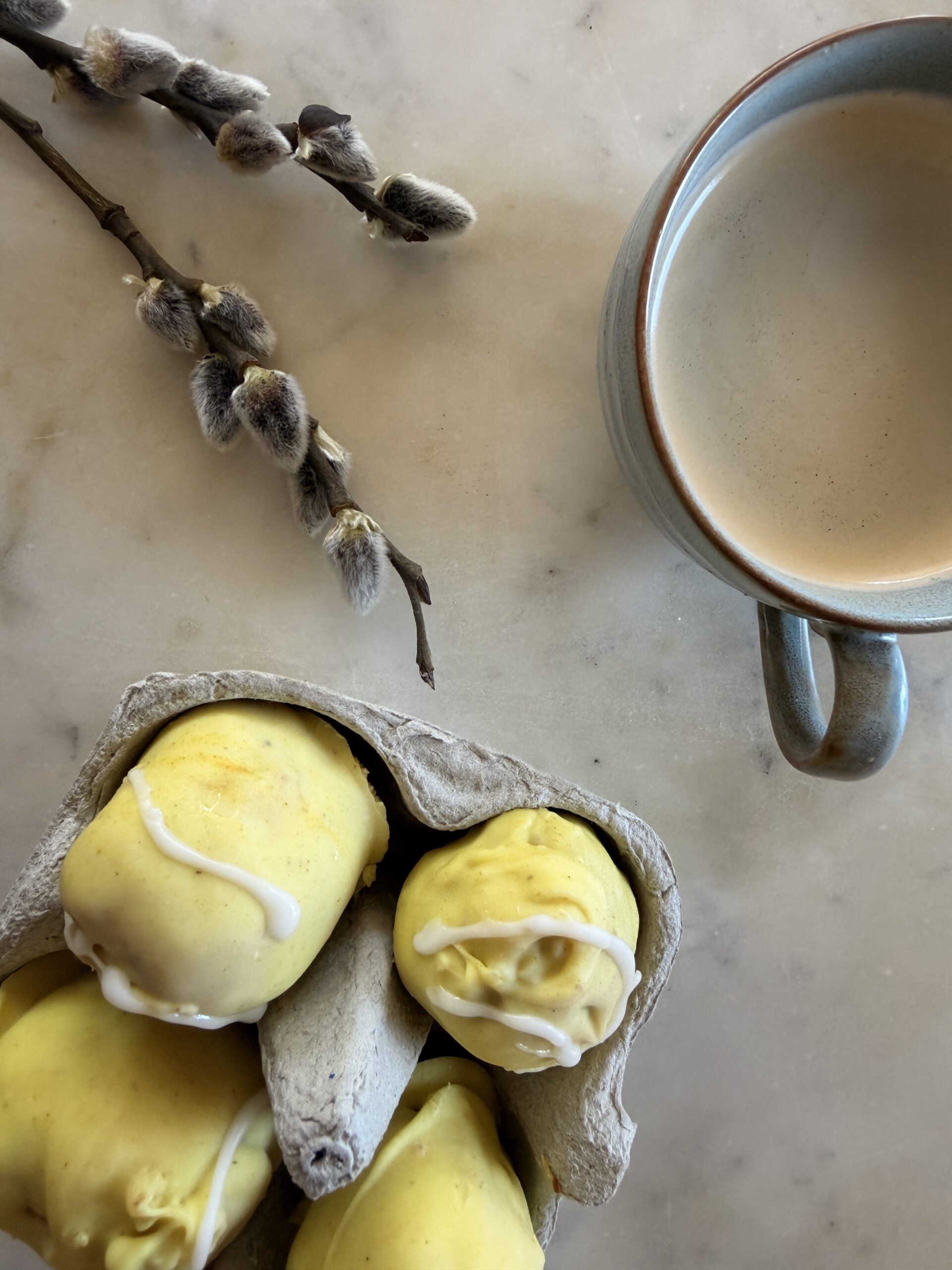 Raw lemon balls for Easter